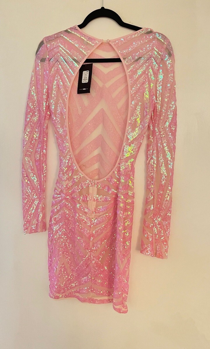 Pink Sequin Dress (M) Fashion Nova | eBay