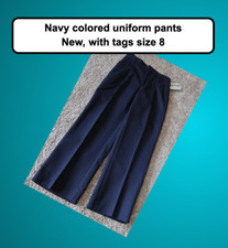 boys girl school uniform pants navy blue with pockets, easy care wrinkle free