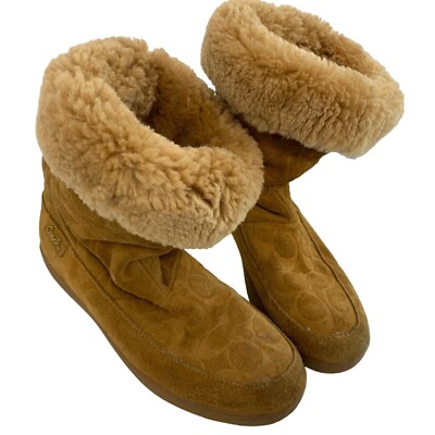 Coach Folded Stone Shearling Lined Boots COACH Women main image 4