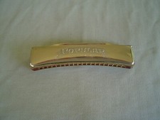 "POPULAR" CURVED TREMELO HARMONICA IN "C" MADE IN GERMANY U.S.A. ZONE