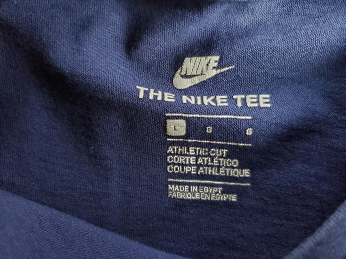 Strength and Guidance Nike Adult Large T-shirt The Nike Tee Guidanc3 Navy Blue View 5