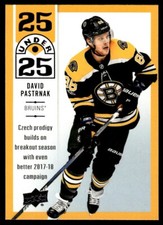David Pastrnak 2018-19 Upper Deck 25 Under #U25-9 Hockey Card Boston Bruins