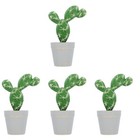 4pcs Simulation Cactus Decor Cactus Bonsai Model Ornament Potting Statue