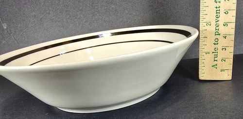 Stoneware Made in China Double Black Rim Replacement 6 3/4in Cereal Soup Bowl - Picture 7 of 8