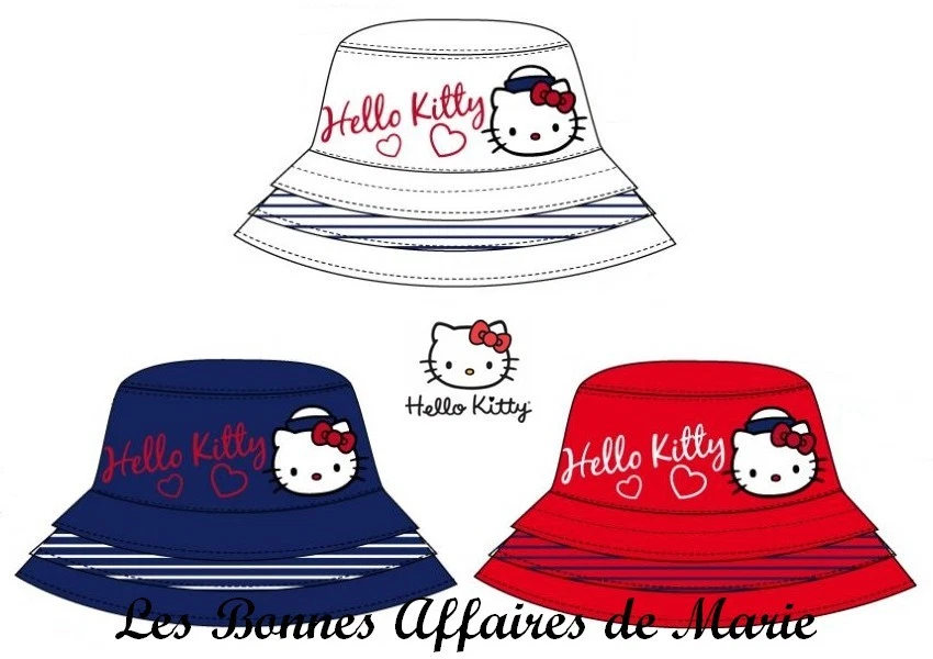 HELLO KITTY - PROMO -70% - Bob en popeline de coton - Neuf avec étiquette - Photo 1/1