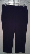 Chico's NWOT Navy Rayon Stretch Straight Capri Pants Size 0 S 4/6