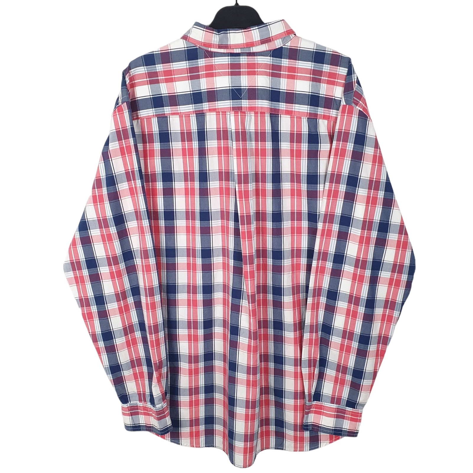 TOMMY HILFIGER White Check Shirt Long Sleeve Casual Mens XL image 3