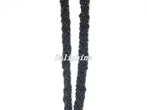 Collar de cuentas de semillas trenzadas de cristal LANYARD llavero para llave, soporte de identificación - Imagen 3 de 12