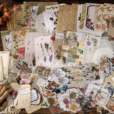 260 Pcs Vintage Ephemera Sticker Pack Junk Journal Scrapbook Supplies ...