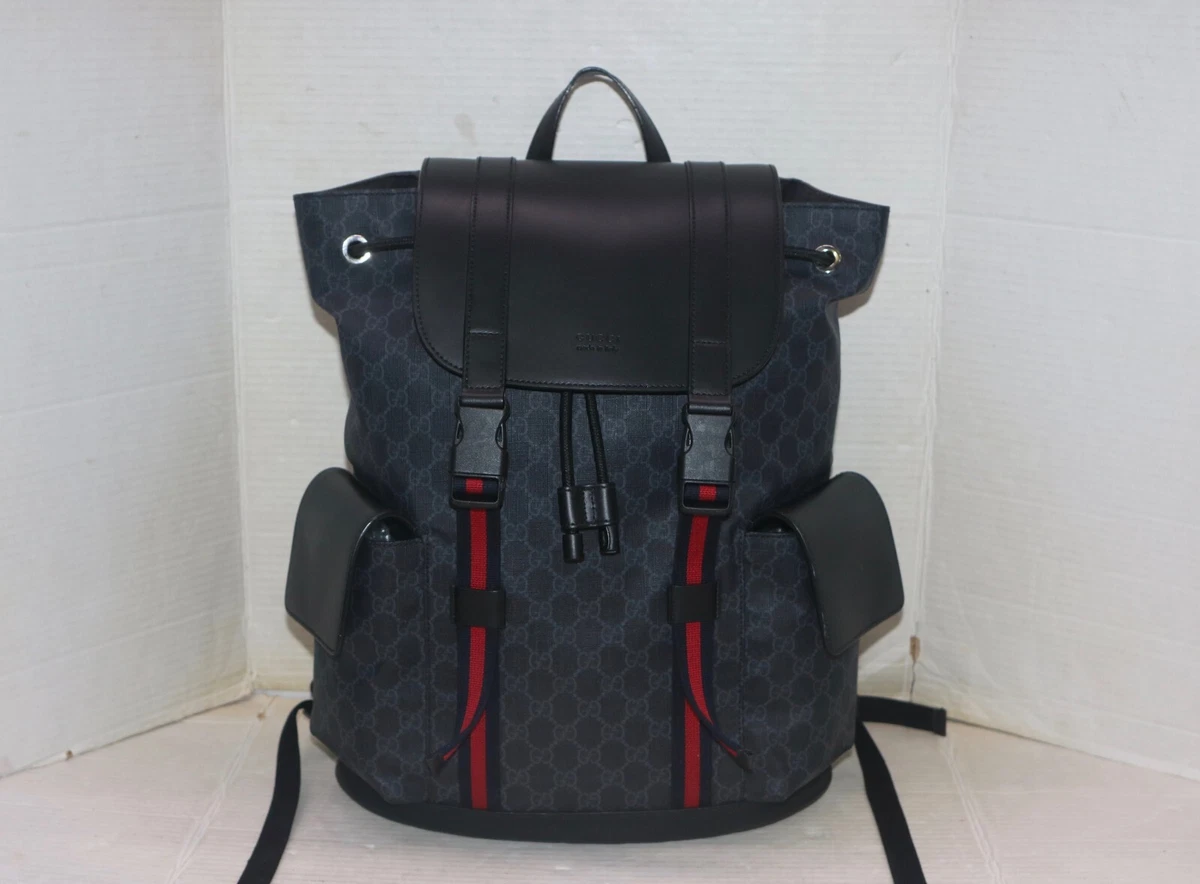 GG Supreme Canvas Backpack in Grey - Gucci