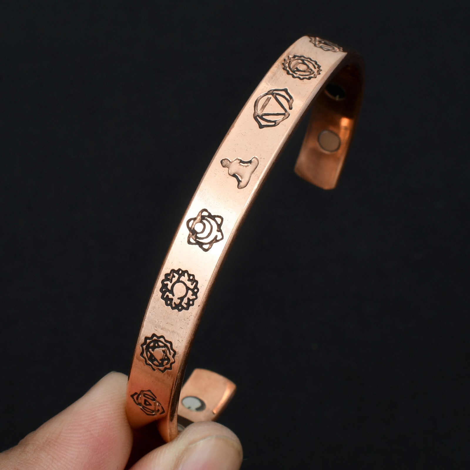 Chakra Magnetic Adjustable Copper Bracelet/Band Relief &Energy Balance CB-341