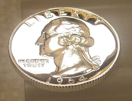 1964 Gem Proof CAMEO Quarter 90%   Blazing Mirrored Surfaces #1005 ~ 5