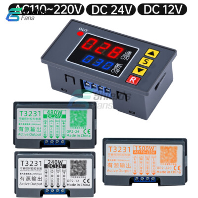 T3231 Programmable Digital Time Delay Relay Dual Display Timer Control Switch
