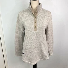 Simply Southern Quarter Button Oatmeal Cozy Pullover Sz M (read Desc)