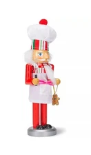 Kurt S Adler 10” Wooden Nutcraker Chef Cook Christmas Baker Wood