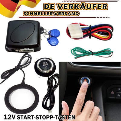 12V Auto Keyless Entry Start System Push Button Fahrzeug Alarm Remote Star