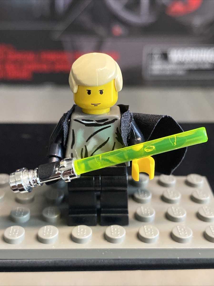 LEGO STAR WARS Luke Skywalker Endor Chrome Lightsaber Minifigure