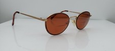 Vintage Charmant CH8011 Brown Gold Oval Sunglasses Japan FRAMES ONLY