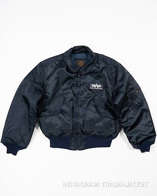 NEW OLD STOCK 90'S ALPHA INDUSTRIES CWU-45/P FLYERS JACKET XX-LARGE (NAVY  BLUE) | eBay