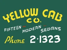 Vintage Look Yellow Cab Company Phone 2-1323 NEW METAL SIGN: 12x16" Ships Free