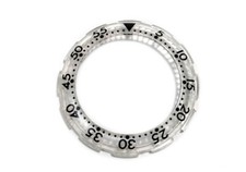 Ghiera trasparente indici neri per swatch scuba new acquachrono 38,3mm