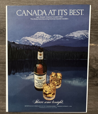 1981 Vintage Print Ad Canadian Mist Whiskey Canada At Its Best +Bonus Eagle SX4