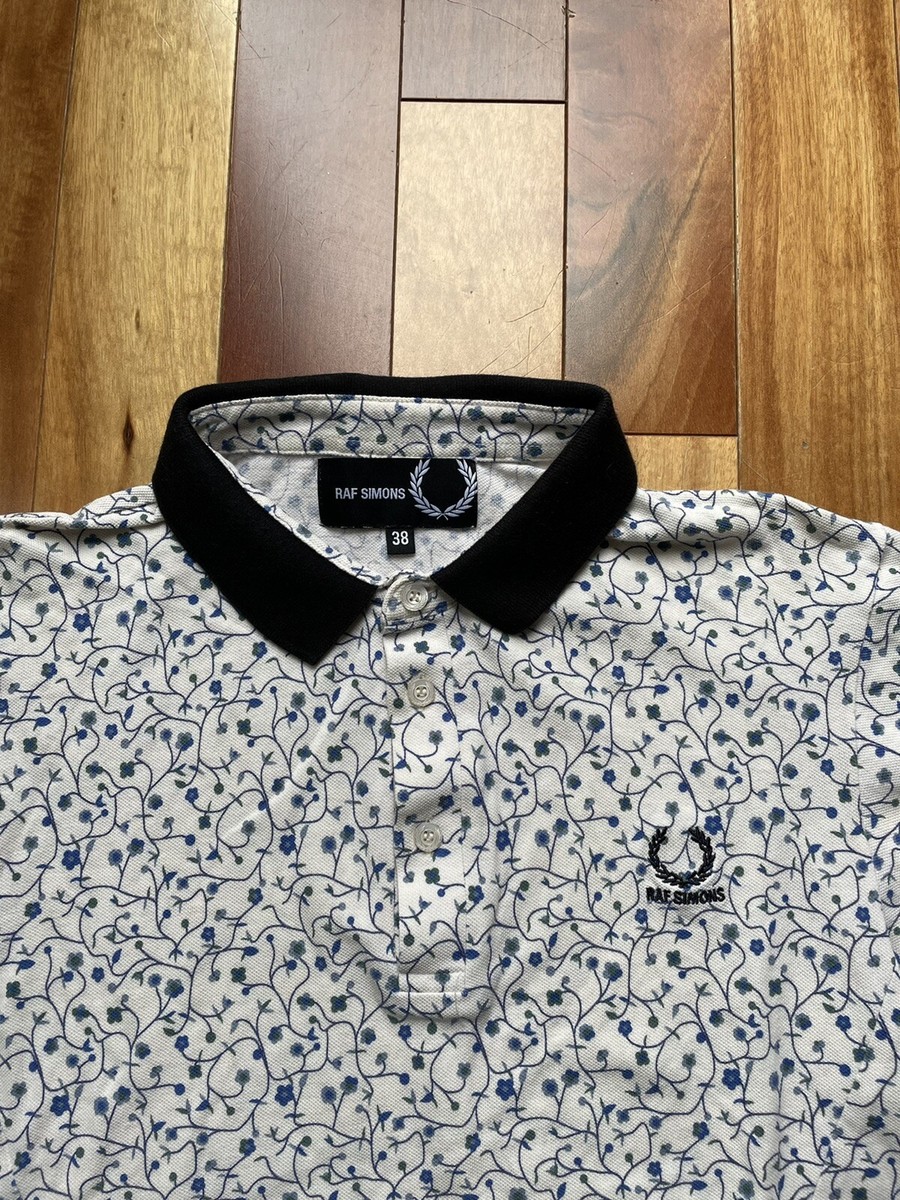 トップス FRED PERRY RAF SIMONS YOKE PRINT POLO Fred Perry Raf Simons X Yoke Print Polo M Cotton Collab Slim