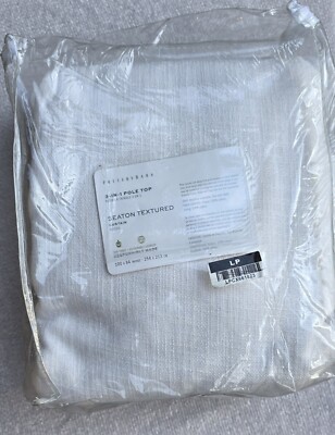 1 Pottery Barn Seaton Textured Drape Panel White 100x84'' 1003572