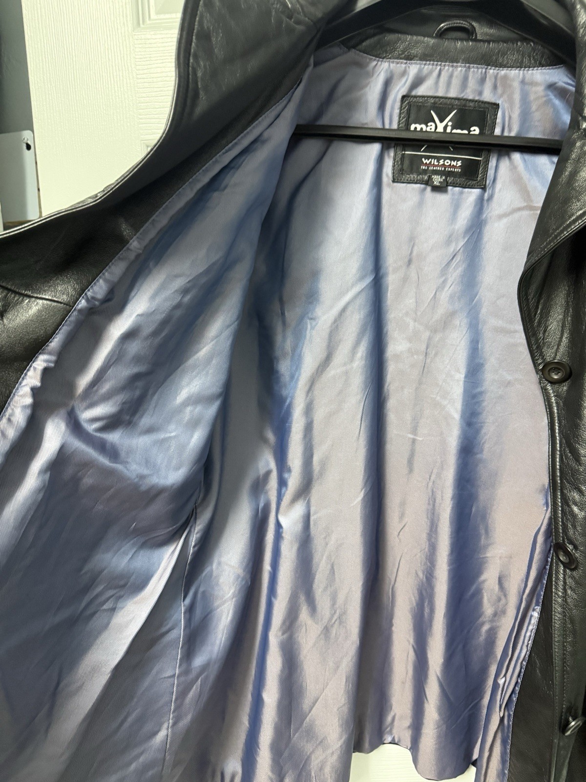 Wilsons maxima Leather Black Button Overcoat wome… - image 9