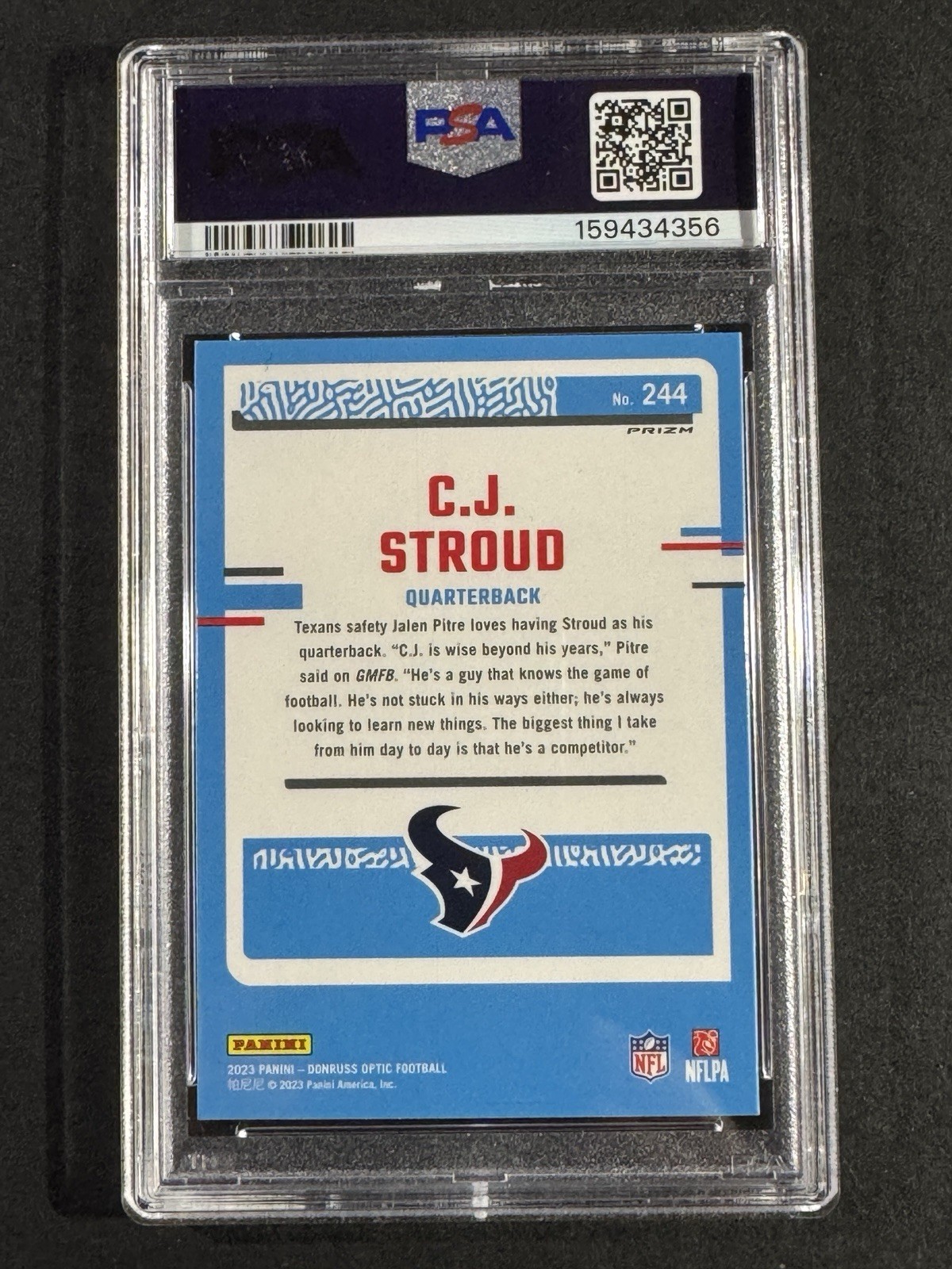 🔥2023 Panini Donruss Optic - CJ Stroud #244 Red Hyper (RC) PSA 10 🔥Rookie view 2