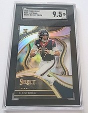 CJ STROUD 2023 Select Club Level Silver Prizm Die-Cut Rookie Texans SGC 9.5