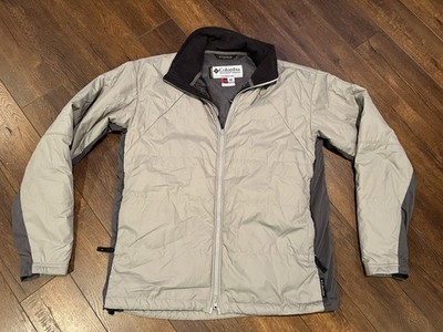 Columbia Jacket Titanium Mens Large L Gray Interchange Full Zip Puffer Jacket