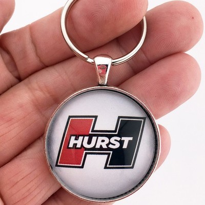 Vintage Hurst Olds Wheel Center Cap Emblem Badge 1.2'' Diameter Keychain