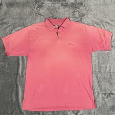 Tommy Bahama Polo Mens Size M Pink Cotton Relaxed Fit Short Sleeve Casual Shirt