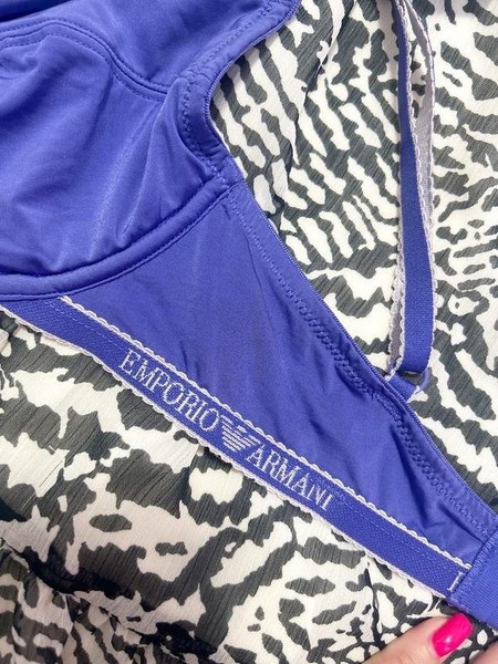 Women Emporio Armani Bra Navy Polyester 70C