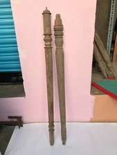 Antique Vintage Old Rosewood Wooden Staircase Columns Post Bed - Side Pillar Leg