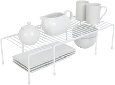 Kitchen Storage Expandable Shelf Rack W/ Scratch Resistant Feet - Steel - Rust R