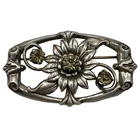 Harry Iskin Rhinestone Flower Brooch Vintage Costume Jewelry