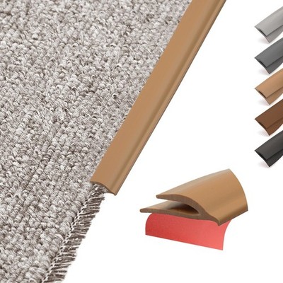 Flexible PVC Carpet Edge Trim Strip, Self Adhesive, Cuttable Carpet & Floor T...