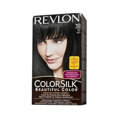 Revlon ColorSilk Beautiful Color 10-Black Permanent Hair Color (Pack of 12)