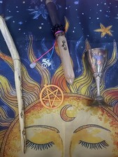 Witchy Bundle Altar Items Chalice Wisteria Wand Pentacle Athame Charms