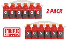 Gatorade Thirst quencher Fruit punch Sports drinks, 12 fl oz, 12 Ct Bottles 2 PK