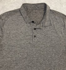 Lululemon Polo Shirt Mens Sz XL Heather Gray Performance Athletic Golf Tech