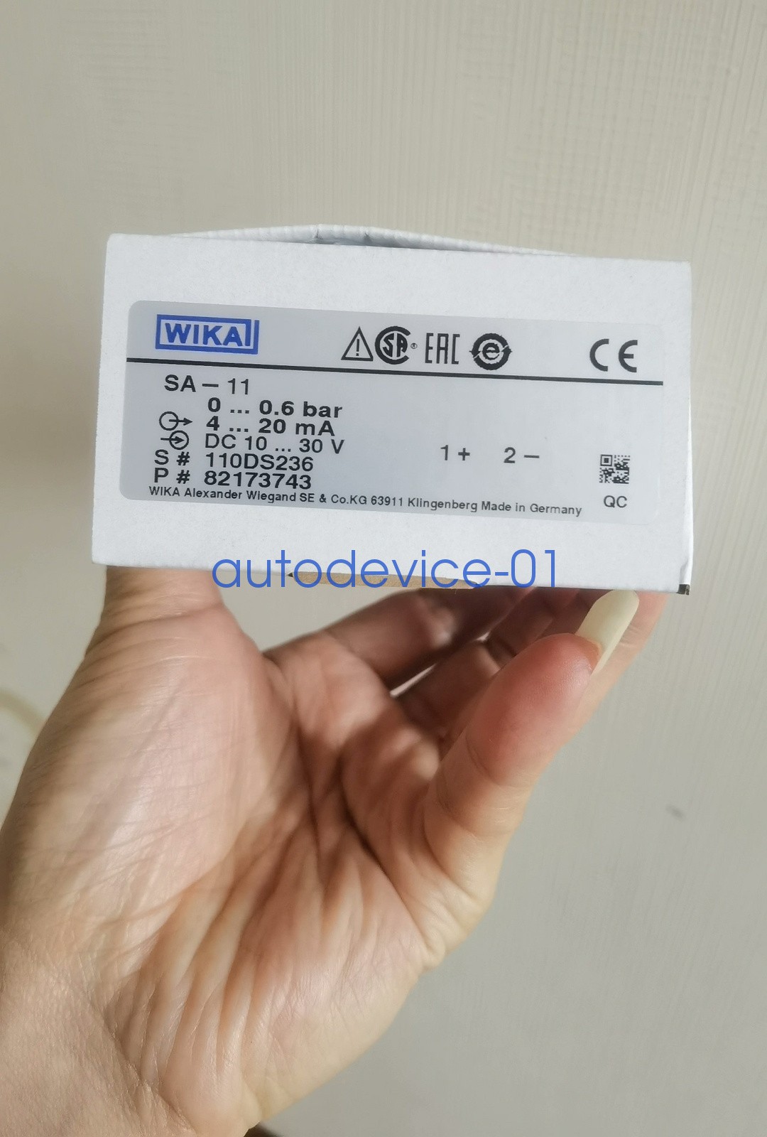 1PCS NEW pressure transmitter SA-11 0…0.6bar wika DHL/FedEx
