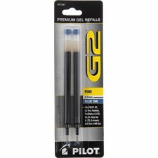 2 Pack Pilot G2 Gel Ink Refill, Fine, Blue 77241, 2 Ct