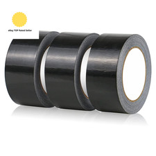 Gaffer Tape Black- 48Mm X 45M (Pack of 3) - Strong Duct Tape Heavy Duty Adhesiv 0.30 per metre