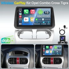 DAB+ 4+64GB 9" Für Opel Corsa C Combo Tigra Twintop Android 15 Autoradio Carplay