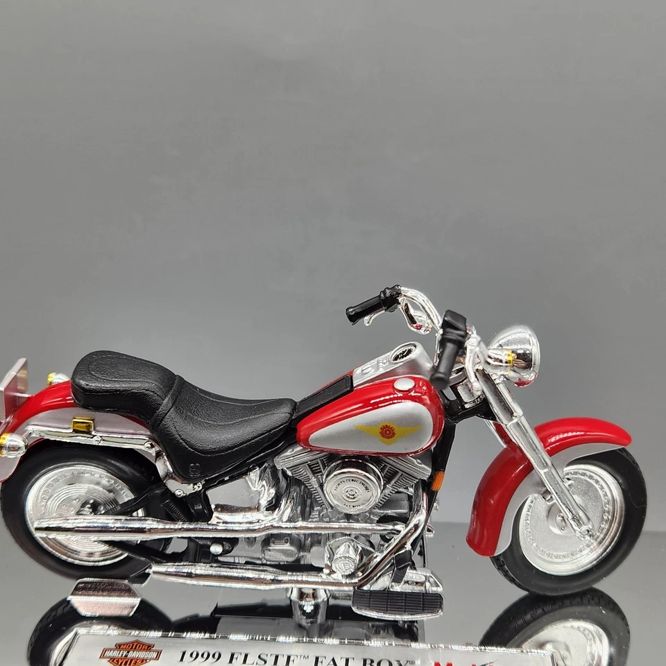 Vintage Harley-Davidson 1999 FLSTF Fat Boy 1:18 Die-Cast Model Maisto Box COA - Image 3 of 4