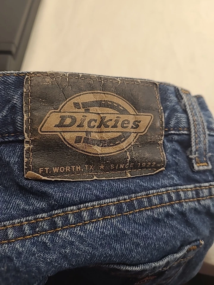 Jeans Dickies carpinteiro forrado de flanela ajuste relaxado perna reta, 34x32 lavagem em pedra - Imagem 4 de 4