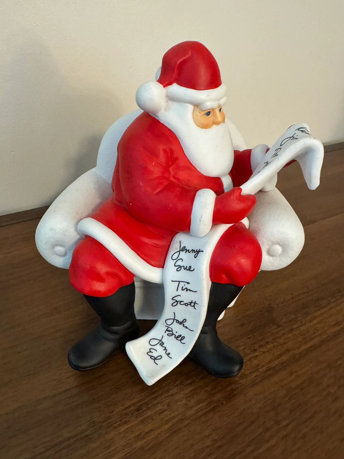 Dept 56 Porcelain Santa Figurine Santa's List